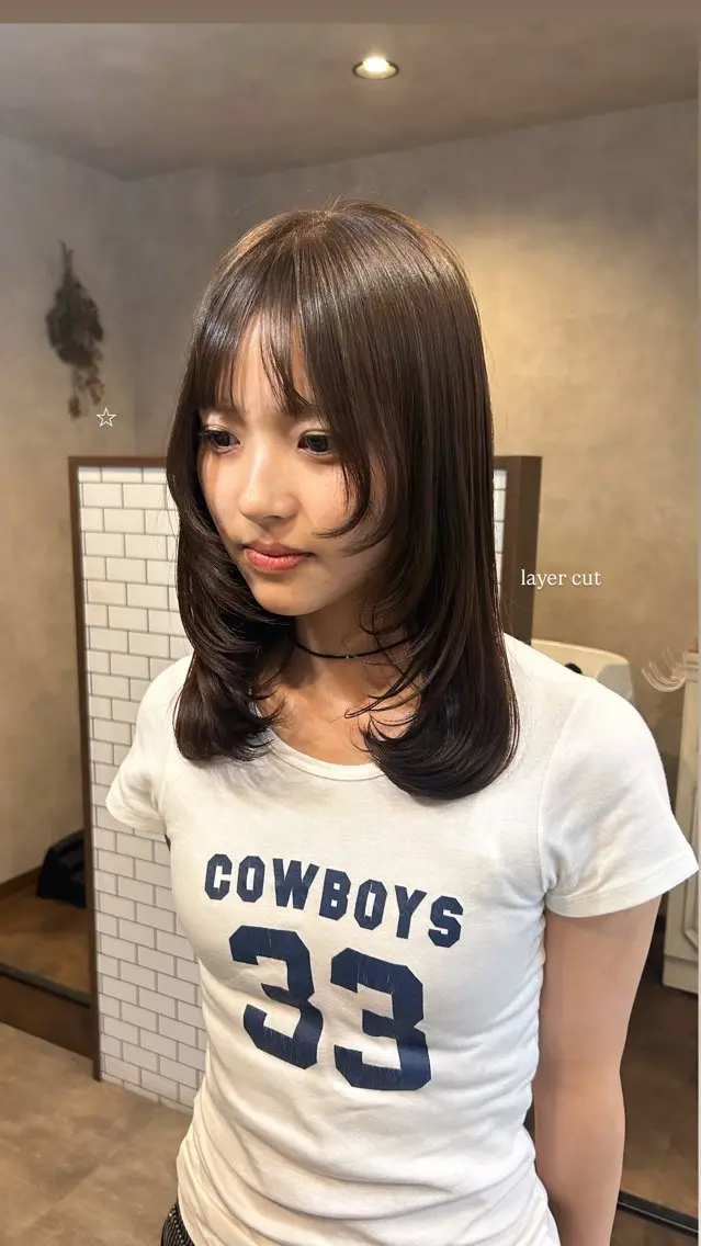 セミロング カラー カット ヘアカラー トリートメント silk🕯 hikaruのヘアスタイル