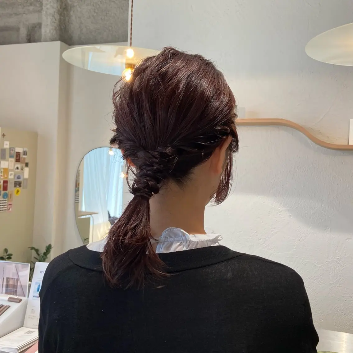 ミディアム カラー ヘアアレンジ ラベンダーカラー 石川 瑠琉のヘアスタイル