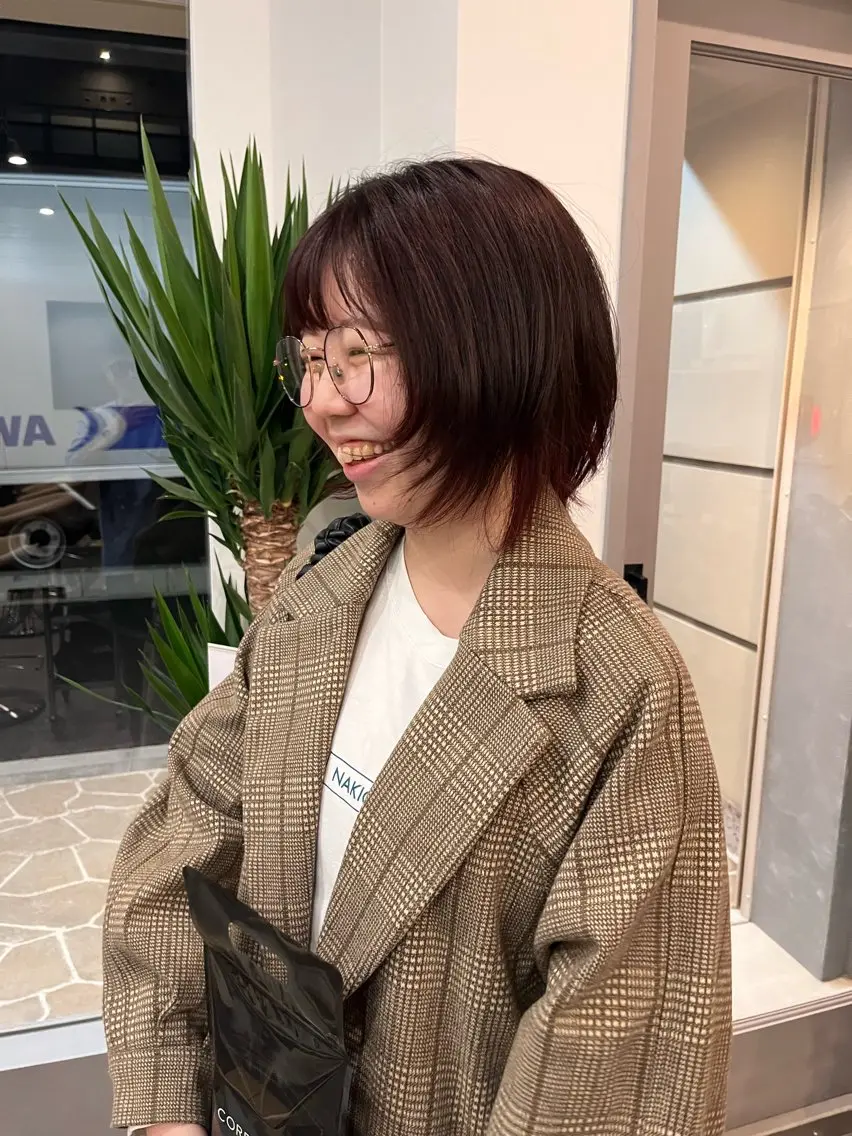 ミディアム カラー ボブ ウルフカット カット ヘアカラー dogstar小林諒 パーマ/レイヤーのヘアスタイル