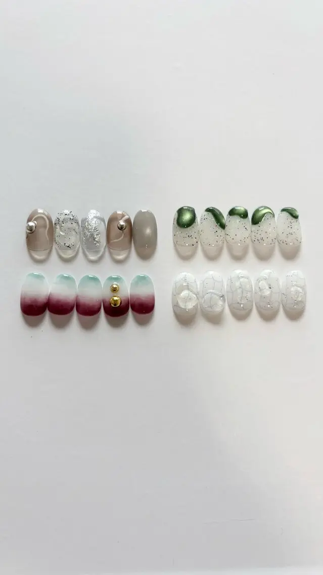 ネイル マグネットネイル ニュアンスネイル シンプルネイル Umi Nail /Akariのネイルデザイン