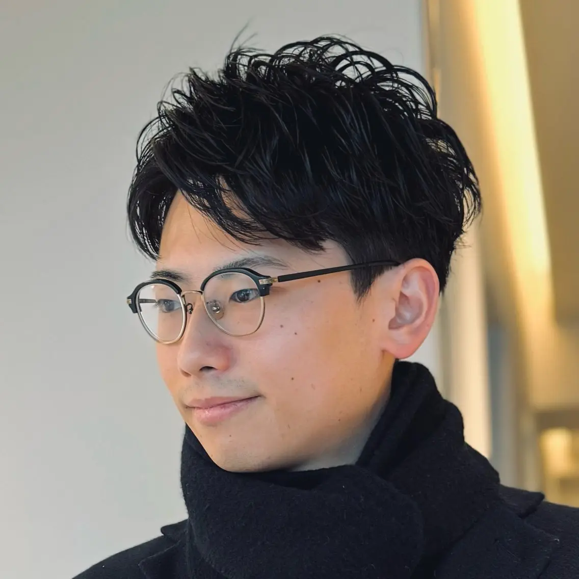 ショート パーマ メンズ カット パーマ メンズショート 丸山 航輝のヘアスタイル