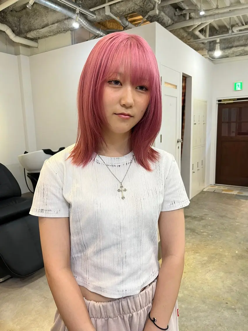 ミディアム カラー ヘアカラー Sanaダブルカラー ✨️パルコ徒歩1分のヘアスタイル