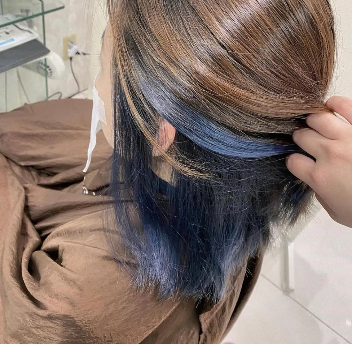 ミディアム カラー 【育休中】EARTH 荒井店HARUNAのヘアスタイル