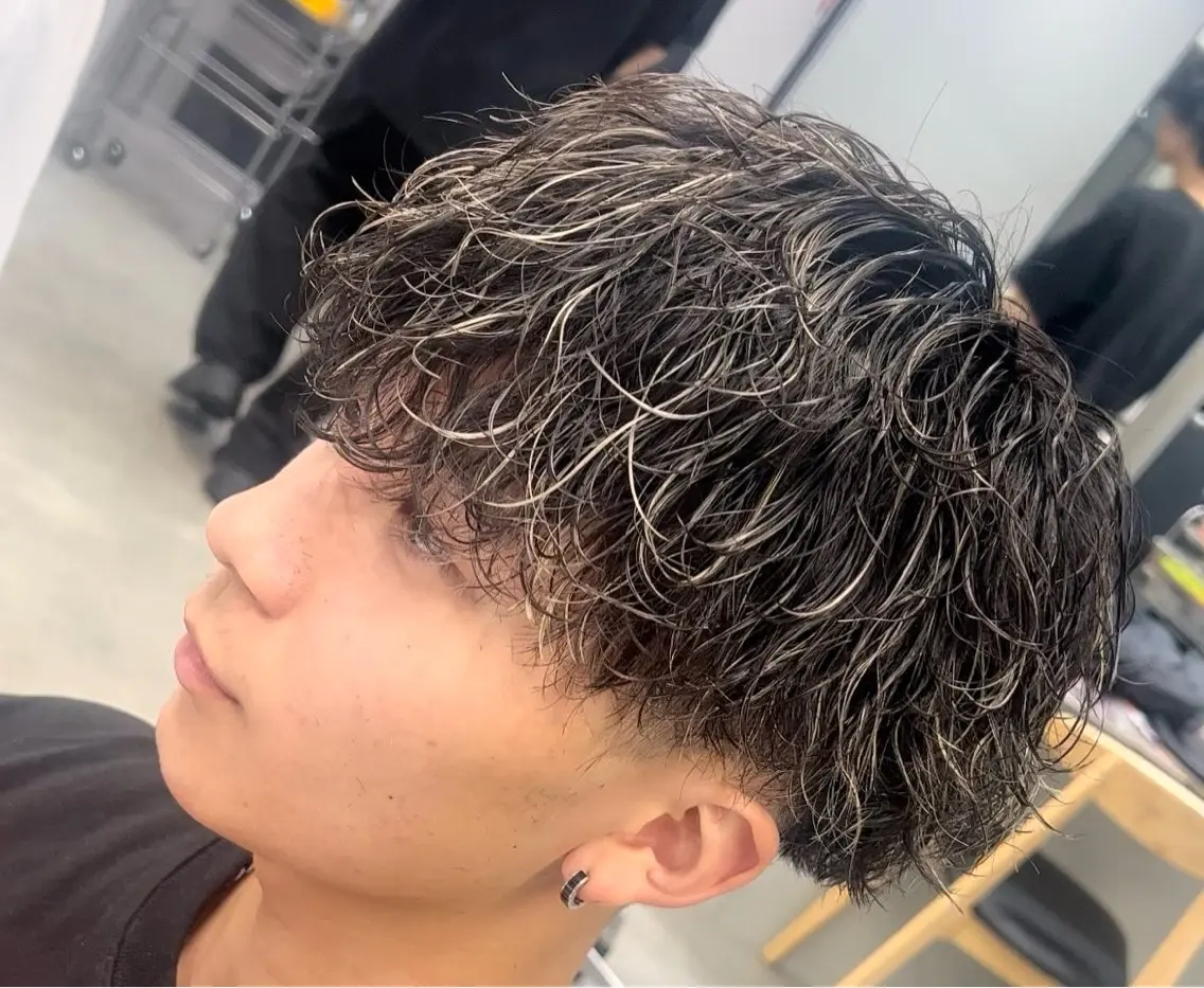 ミディアム パーマ ヘアアレンジ メンズ fifth 石川 凪のヘアスタイル