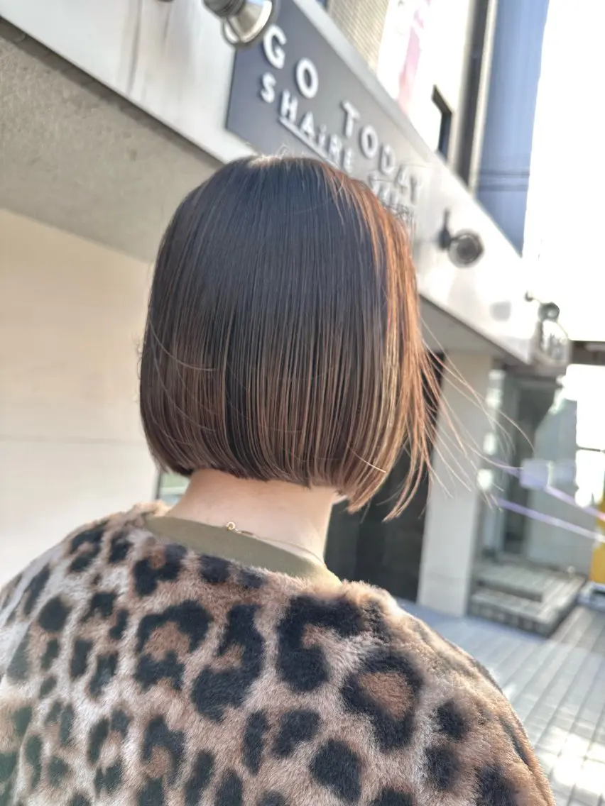 ショート カラー 大人ヘア縮毛矯正 💛mai💛のヘアスタイル