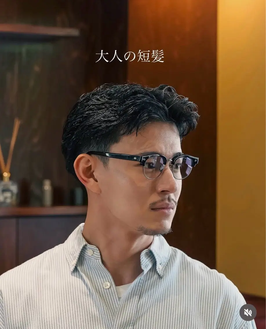 パーマ メンズ メンズショート タチカワユウキのヘアスタイル