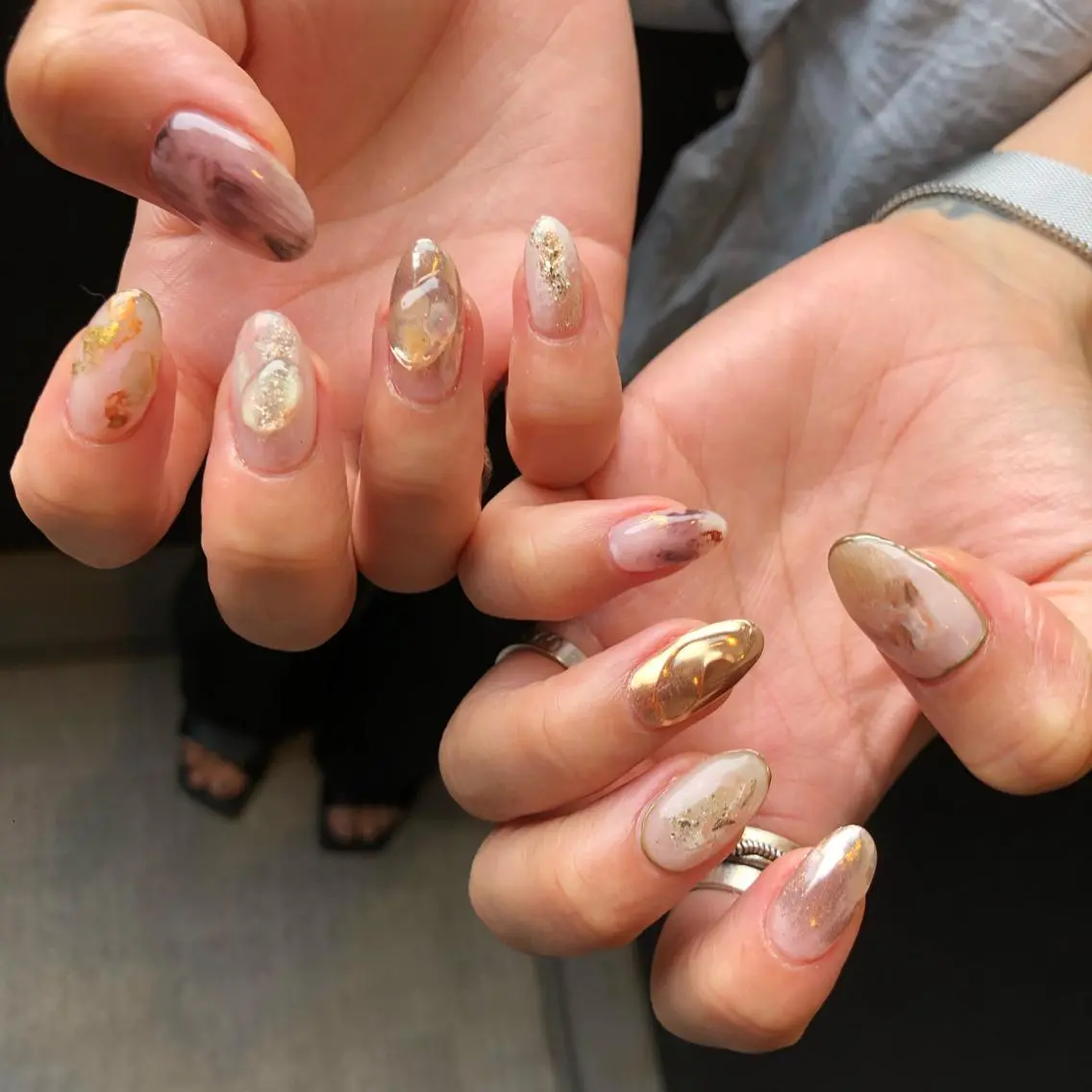 ロング カラー ヘアアレンジ キッズ ネイル マツエク・マツパ 福田 加奈のネイルデザイン