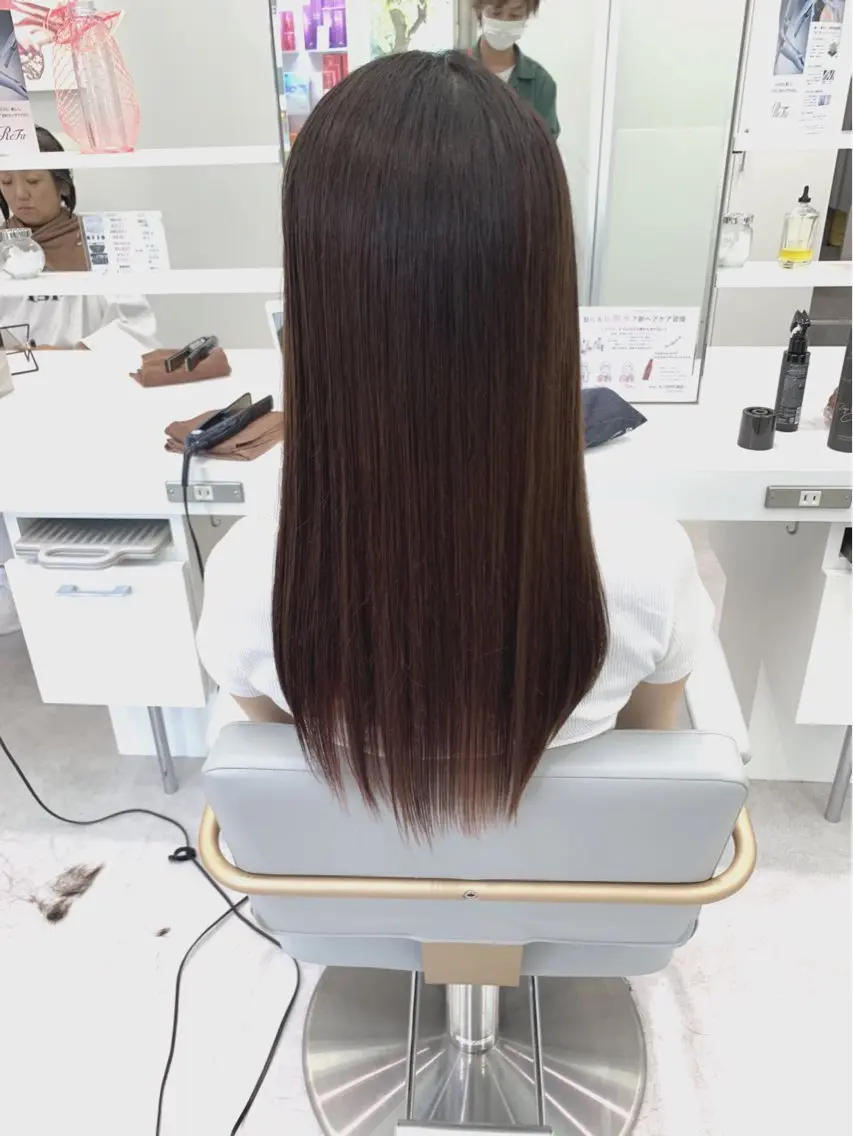 ロング パーマ 縮毛矯正 トリートメント ブリーチでもできる 縮毛矯正相原慎🌈のヘアスタイル