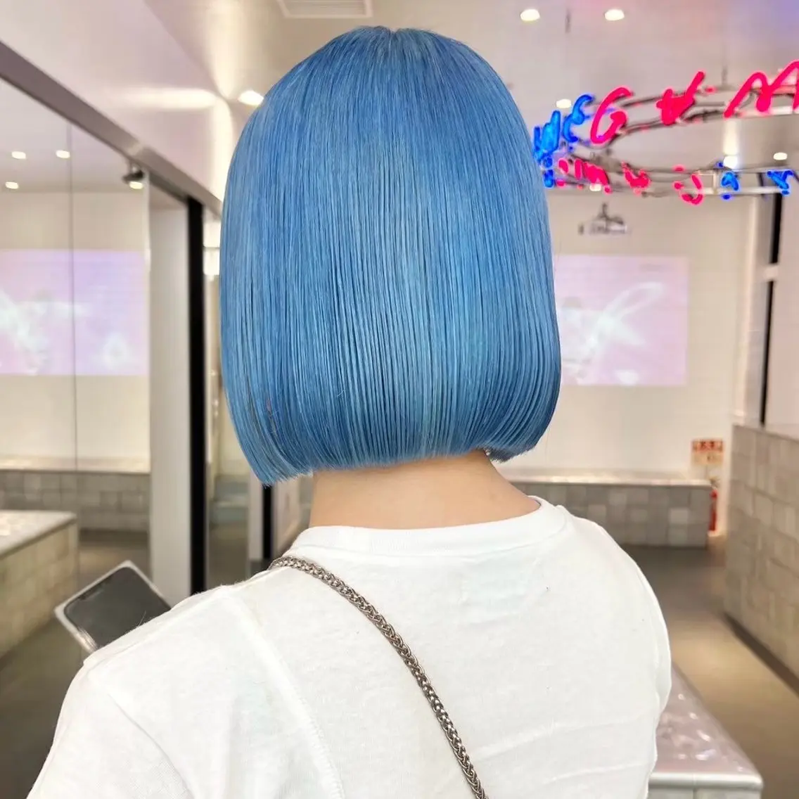 ショート カラー ヘアアレンジ ヘアカラー トリートメント 💟ケア×ハイトーン 💟/ミオのヘアスタイル