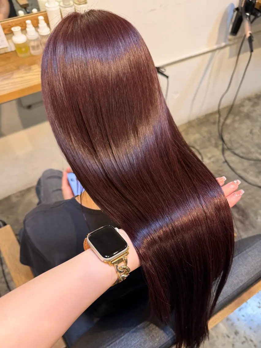 ロング ヘアカラー ボブ knock なお 烏丸御池のヘアスタイル