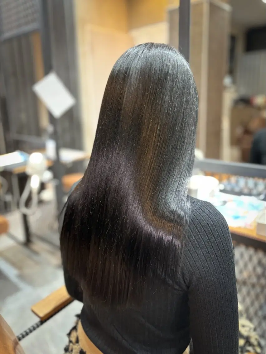 【就活・実習に】透明感黒髪カラーの写真