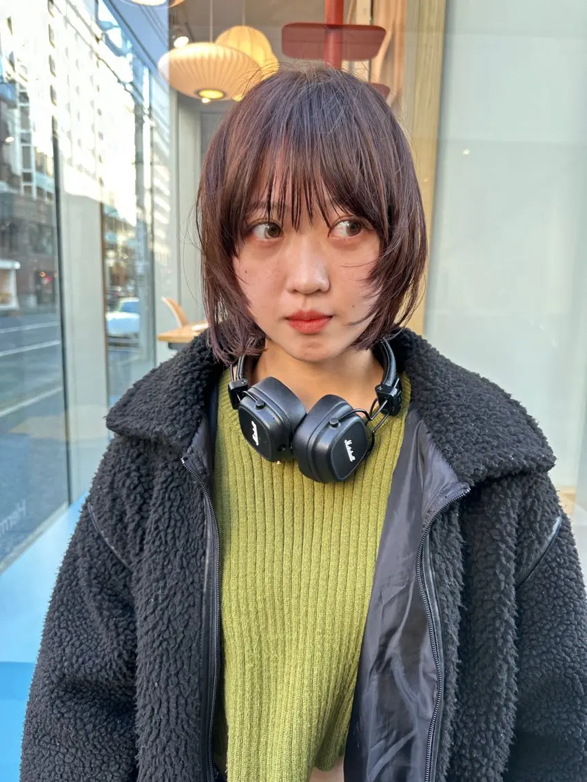 ショート カラー レイヤーカット カット ヘアカラー トリートメント ボブ/レイヤー/ケア パーマ/リュウタのヘアスタイル