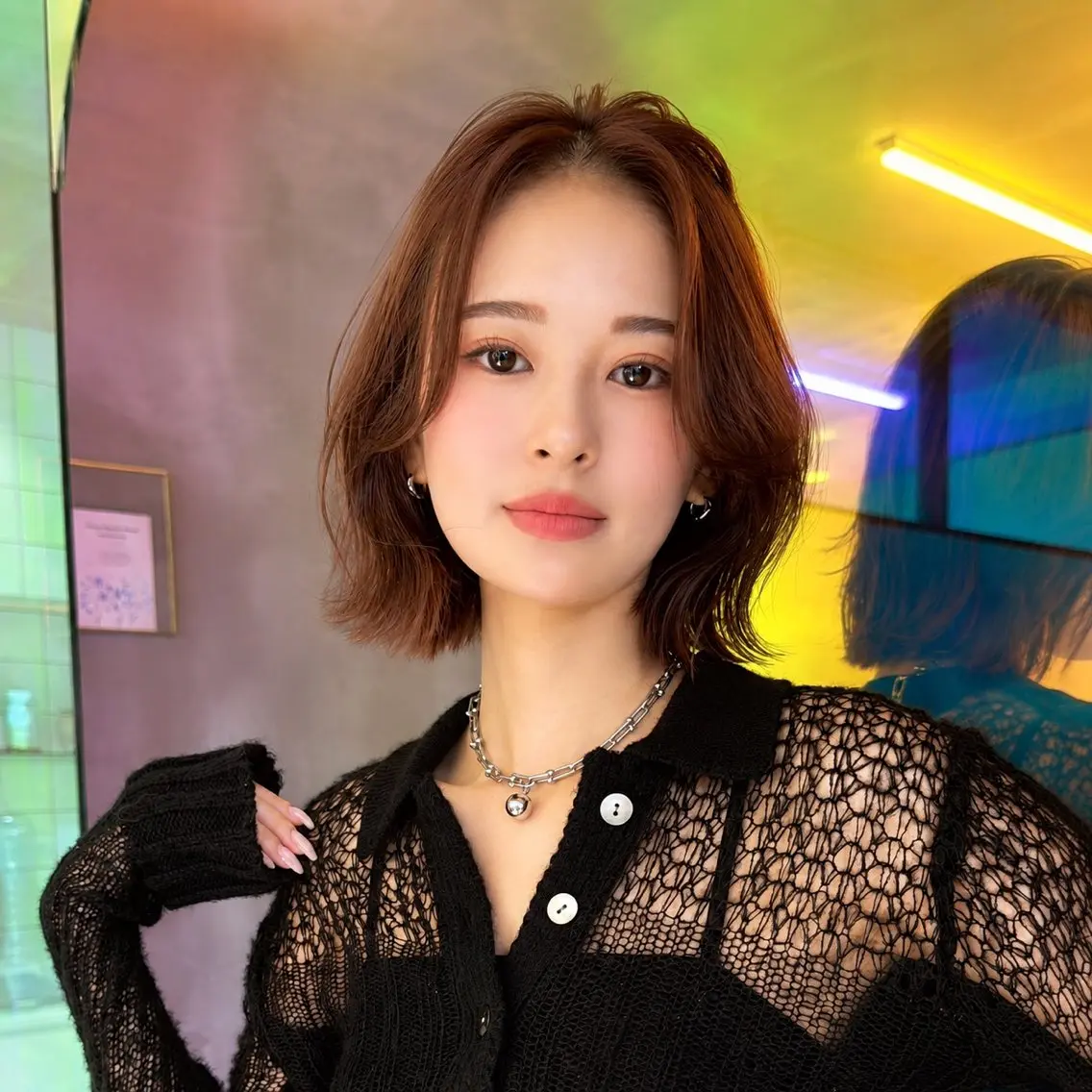 ミディアム カラー カット ヘアカラー トリートメント 🩷小川大輔🩷 ボブ/インナーカラーのヘアスタイル