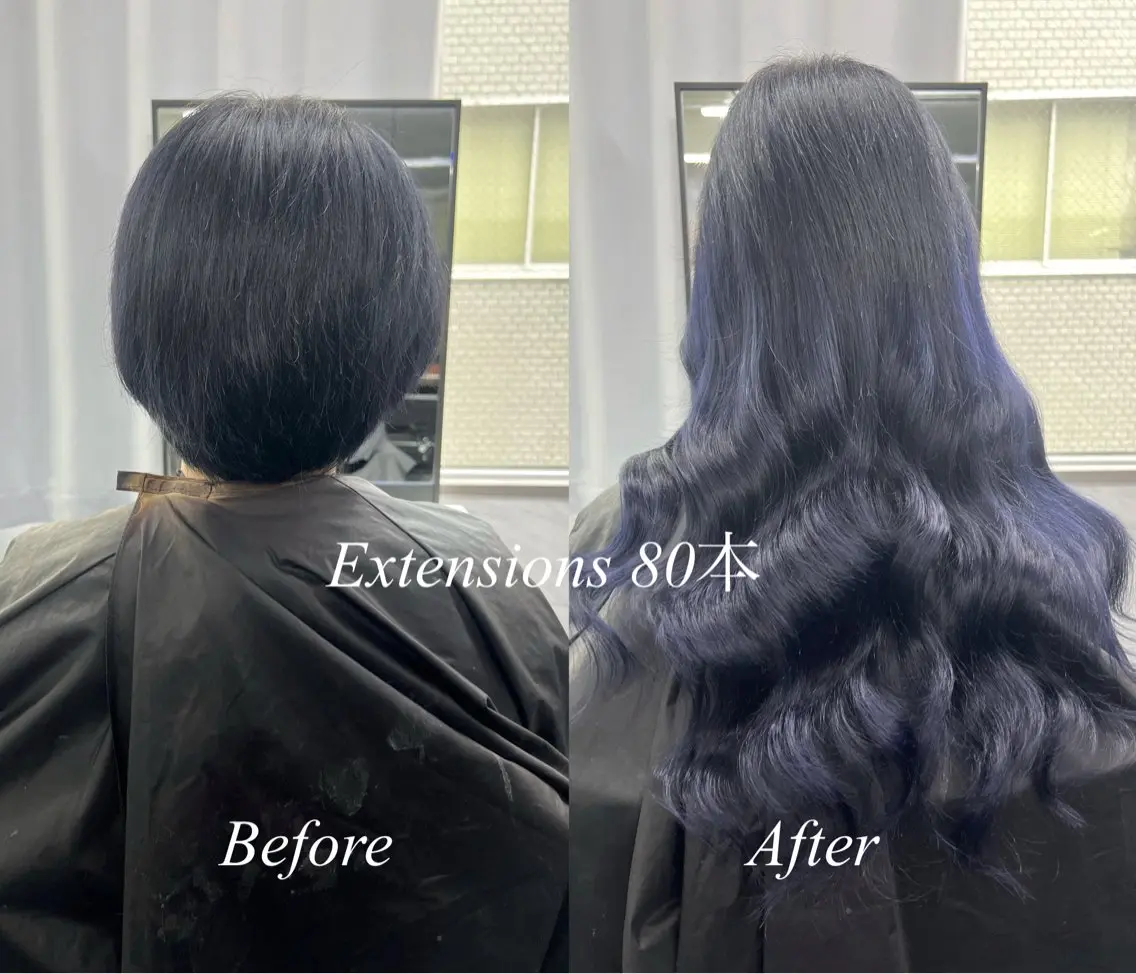 ロング カラー シールエクステ ハイトーンカラー エクステ ヘアカラー エクステ シールエクステ特化 ハイトーン、NANAのヘアスタイル
