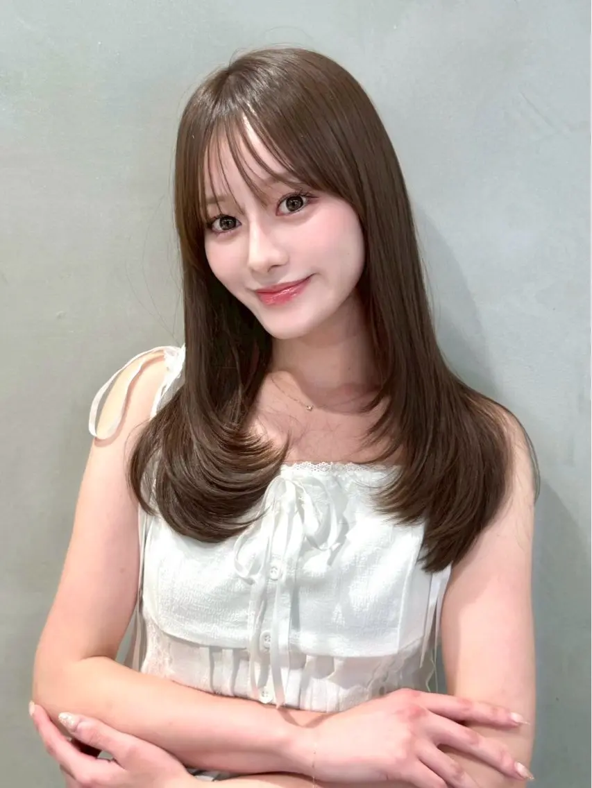 ロング カット ヘアカラー トリートメント 大宮🤍縮毛矯正 レイヤー🪽なるのヘアスタイル