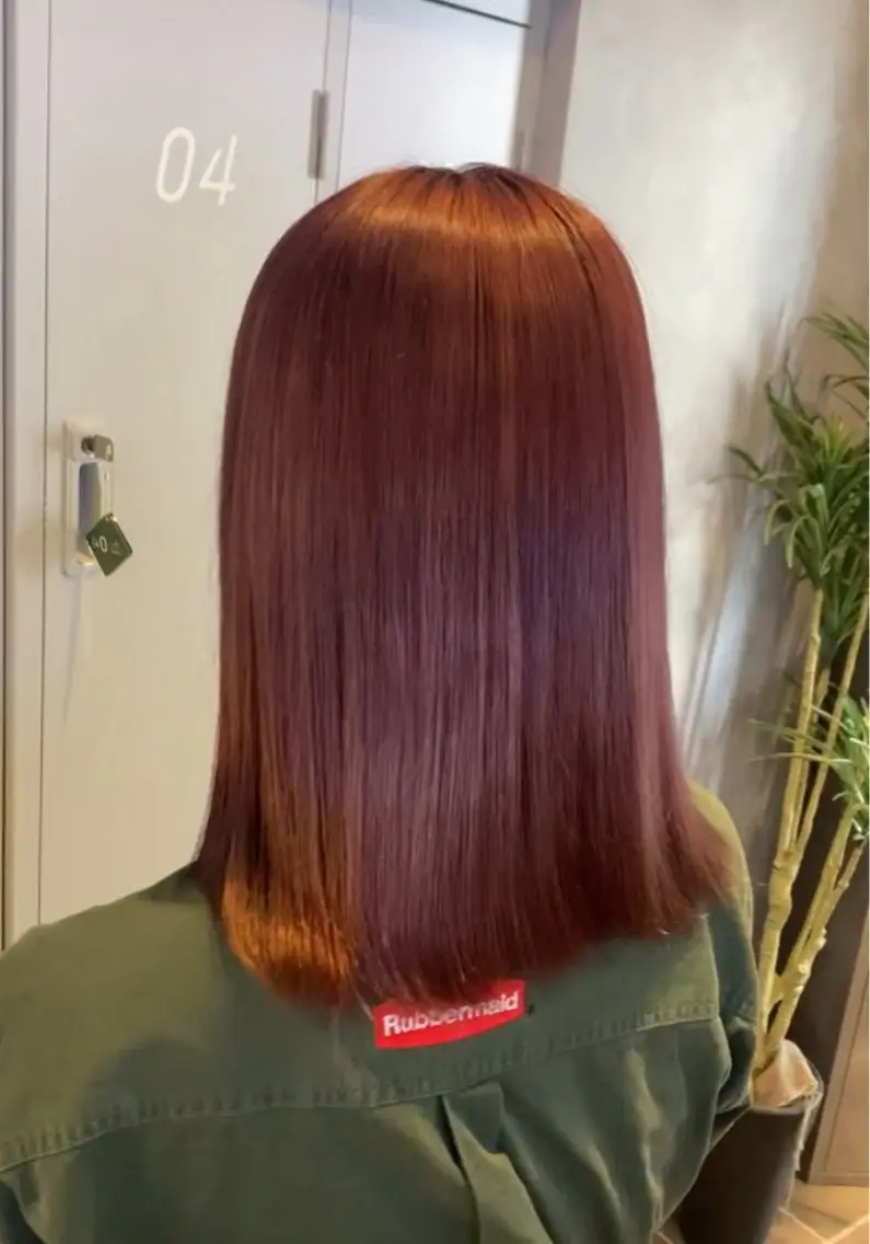カラー ベージュカラー ピンクカラー ピンクベージュ 一ノ谷 優妃のヘアスタイル
