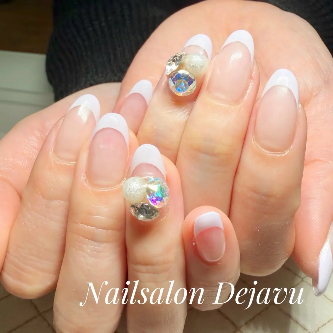 ネイル フレンチネイル ハンドネイル Nail salon Dejavu 🌿のネイルデザイン