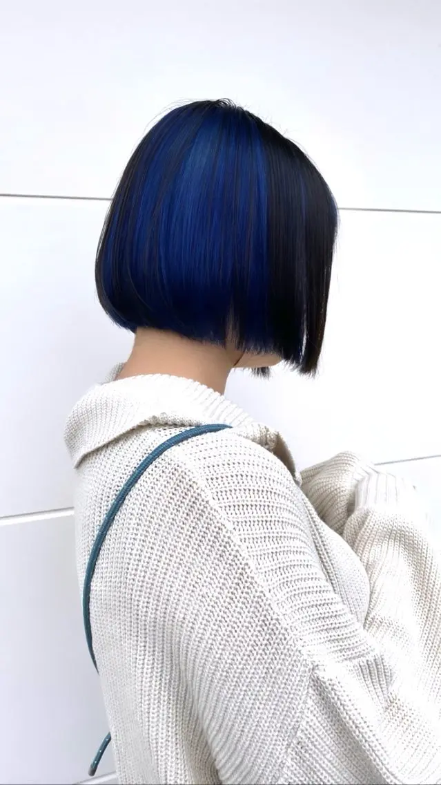 カラー デザインカラー ダブルカラー インナーカラー マルヤマ ナナのヘアスタイル