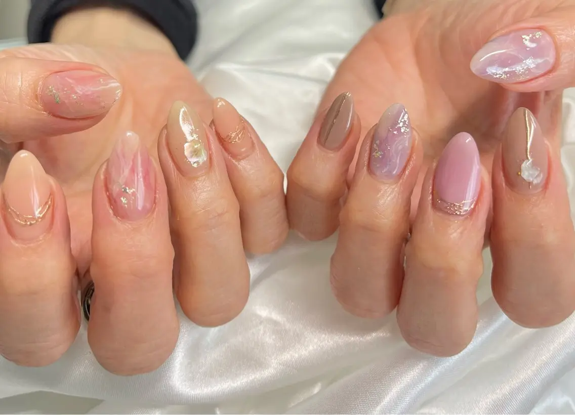 ネイル ニュアンスネイル オフィスネイル 松田 由真のネイルデザイン
