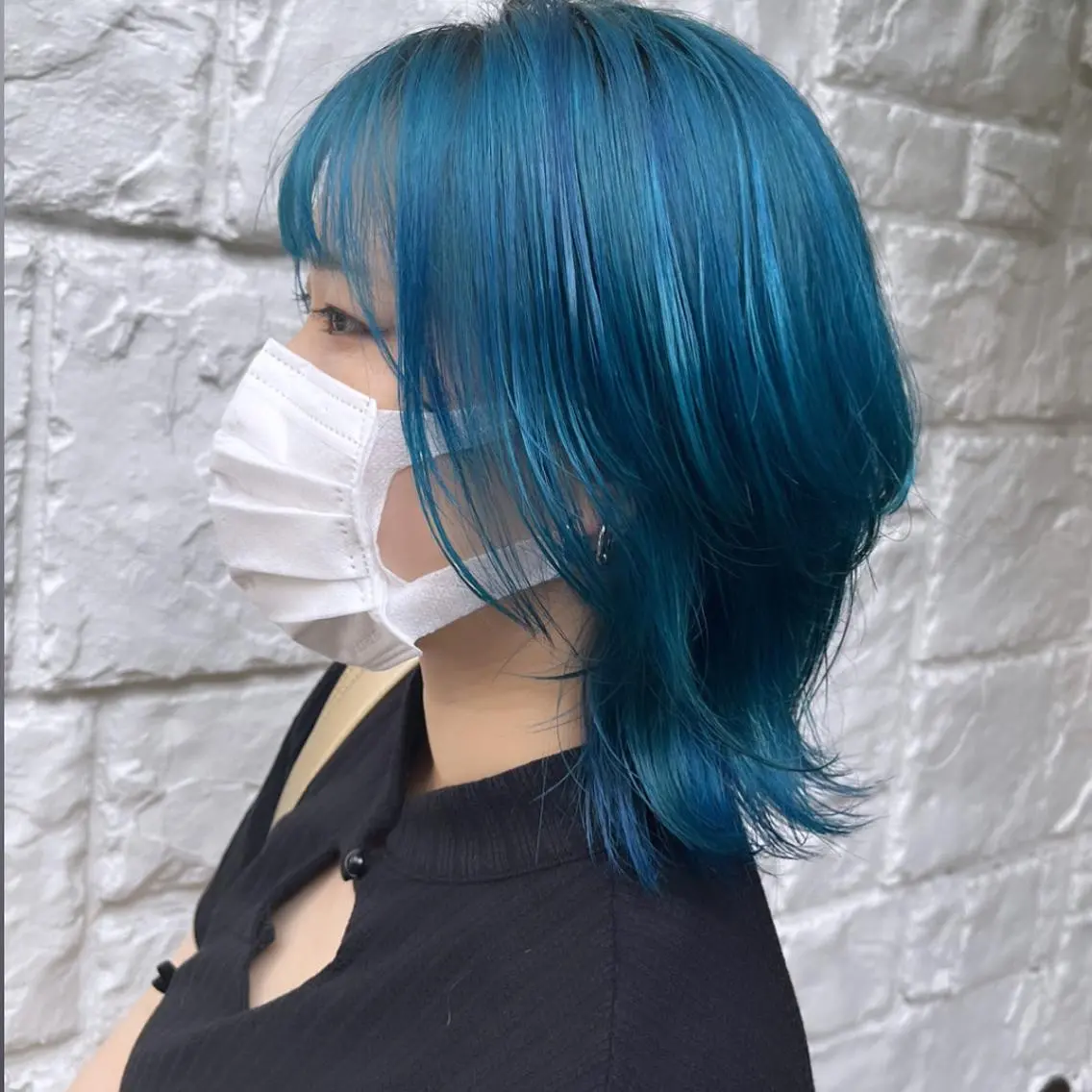 ミディアム カラー アクアカラー ブルーカラー ヘアカラー トリートメント ヘッドスパ ヘアセット カジュアルを女っぽく 𝗮𝘆𝗮𝗰𝗼のヘアスタイル