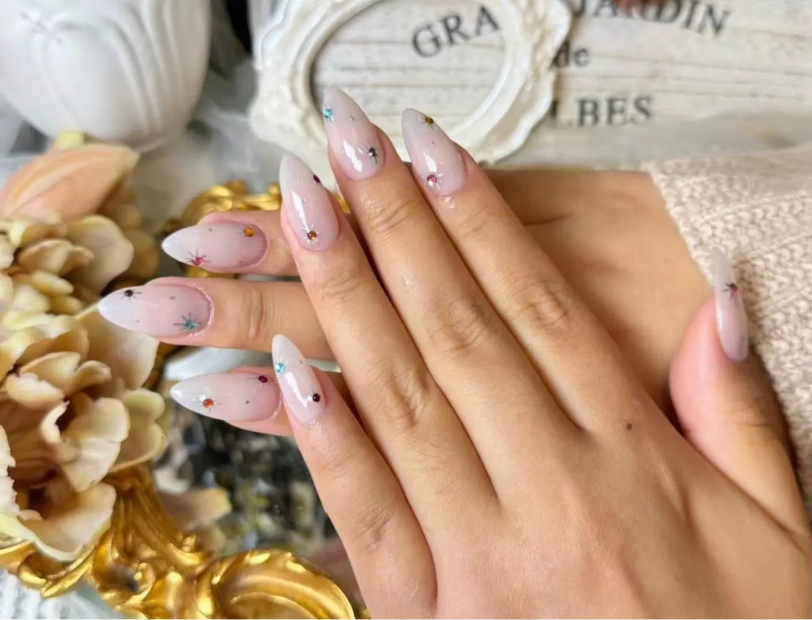 ネイル アートネイル クリアネイル フラワーネイル フットネイル ジェルネイル Babarla Nailのネイルデザイン