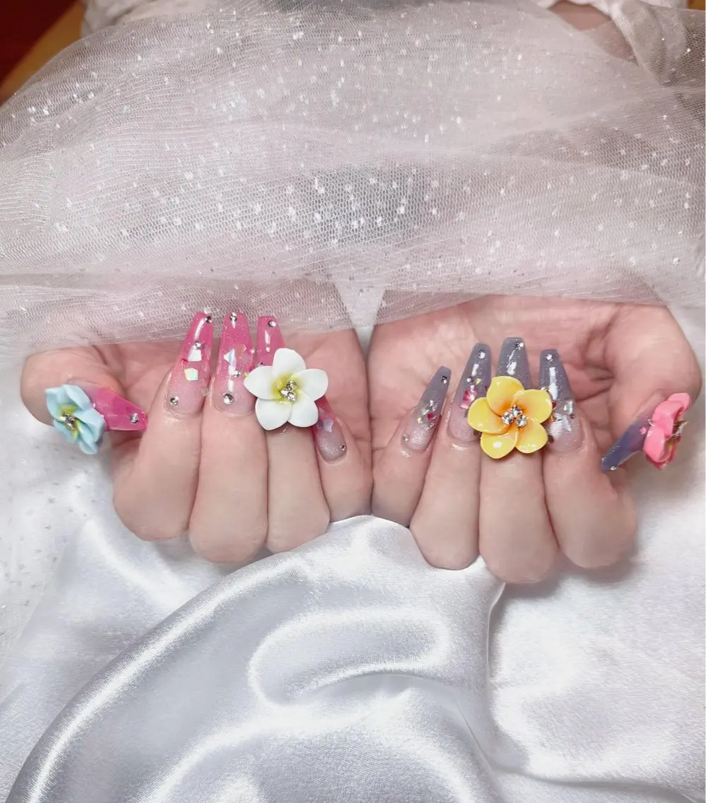 ネイル チークネイル 長さ出し フラッシュネイル ジェルネイル 韓国ネイル ハンドネイル Queen Nail Salonのネイルデザイン