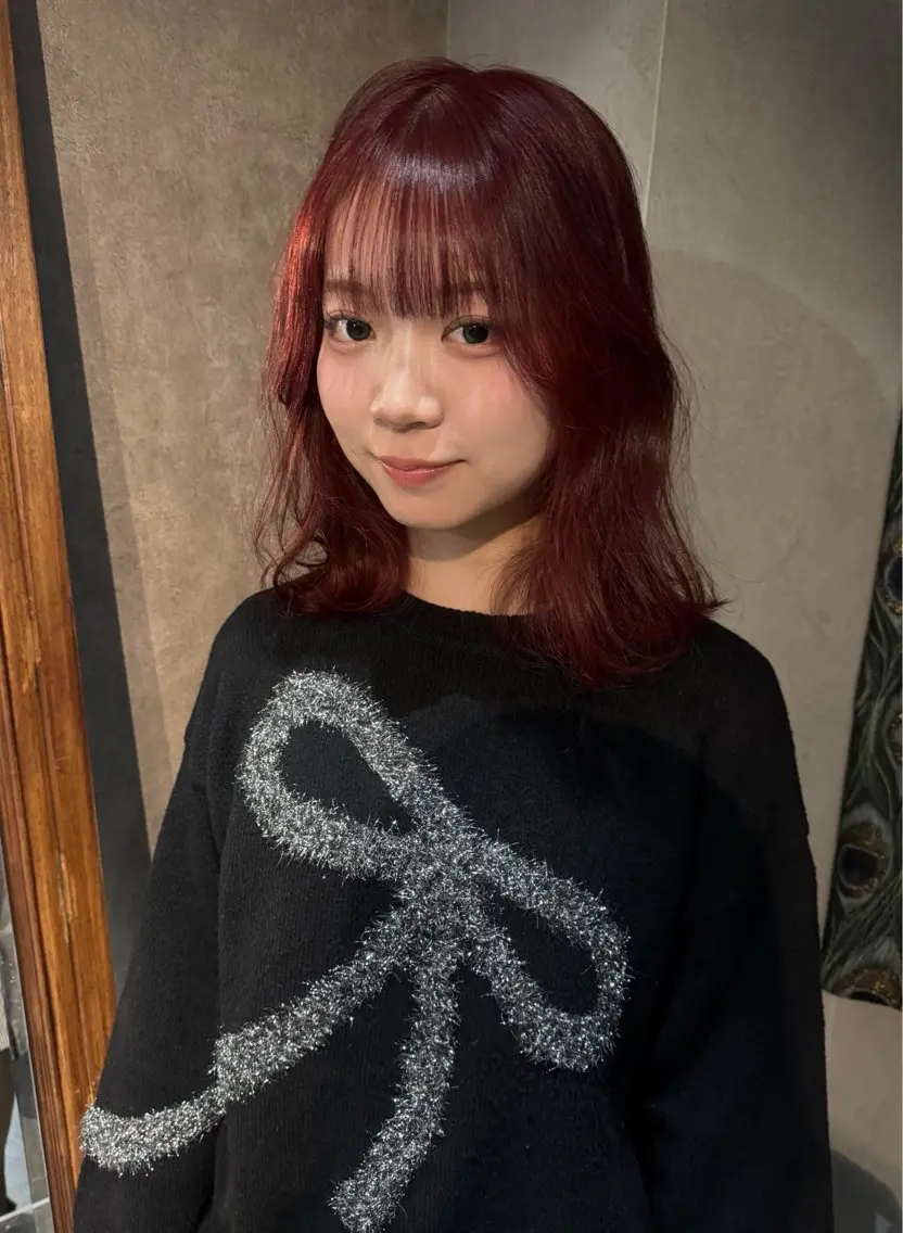 ミディアム カラー パーマ ヘアアレンジ メンズ カット ヘアカラー 心斎橋美容室 Junのヘアスタイル