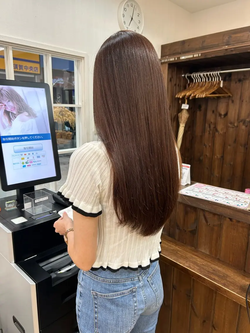 ロング カラー ブリーチ ブラウンカラー ヘアカラー トリートメント 🦋メンズカット/パ ーマモデル紀輔🦋のヘアスタイル