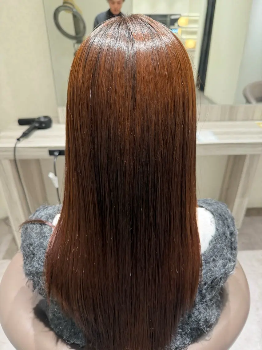 ロング 縮毛矯正 牧野 隼大のヘアスタイル