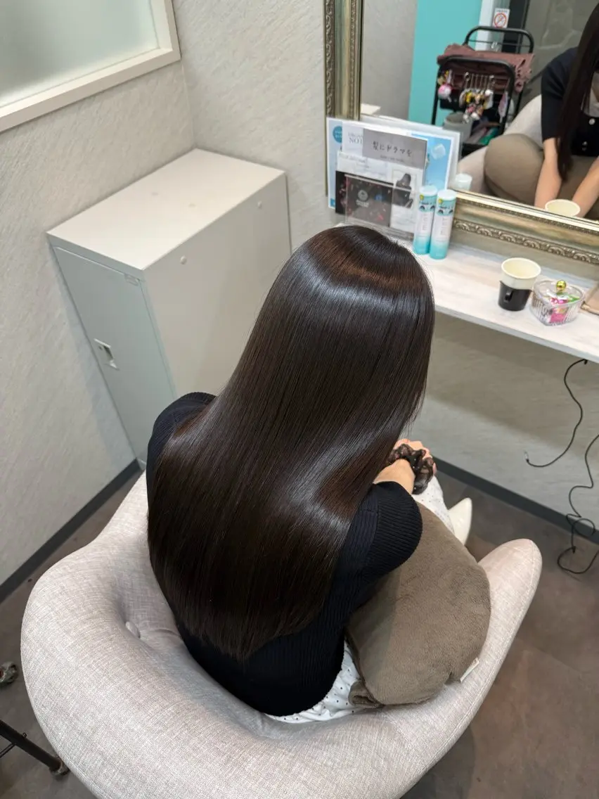 ロング ヘアカラー トリートメント ヘッドスパ 髪質改善/縮毛矯正 アンナ🍊のヘアスタイル