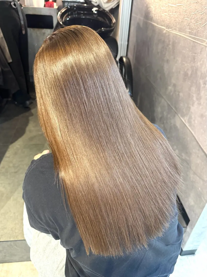 ロング カラー カット ヘアカラー 🩶鈴木茉奈🩶艶髪 /透明感/暖色カラーのヘアスタイル