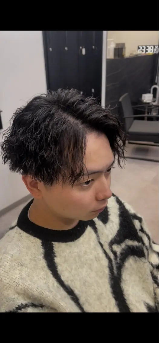 パーマ メンズ カット パーマ ヘアセット 【Men's Lapis横浜】翔太のヘアスタイル