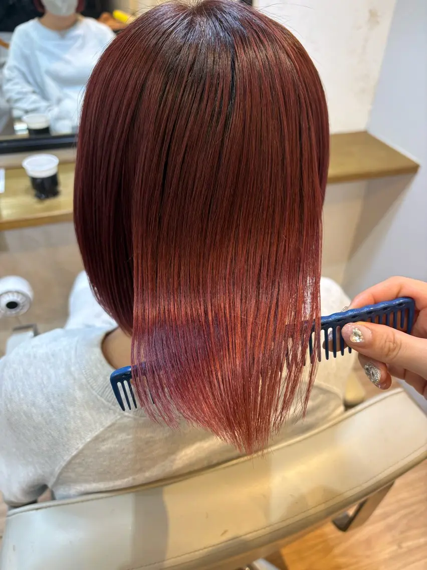 カラー ヘアカラー 韓国ヘアー🇰🇷 MIWAのヘアスタイル