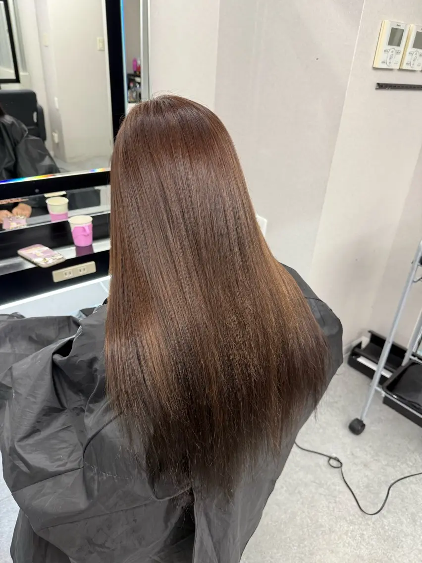 ロング カラー シールエクステ ハイトーンカラー エクステ 髪質改善 レイヤーカット エクステ 𝙃𝘼𝙍𝙐🎀 韓国×エクステのヘアスタイル