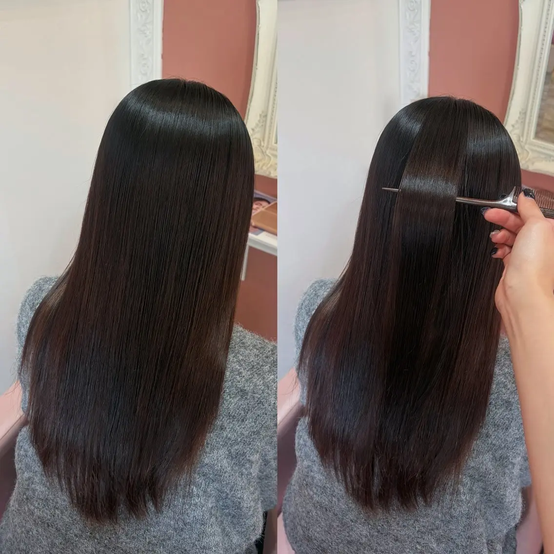 ロング 縮毛矯正 小林 真誉のヘアスタイル
