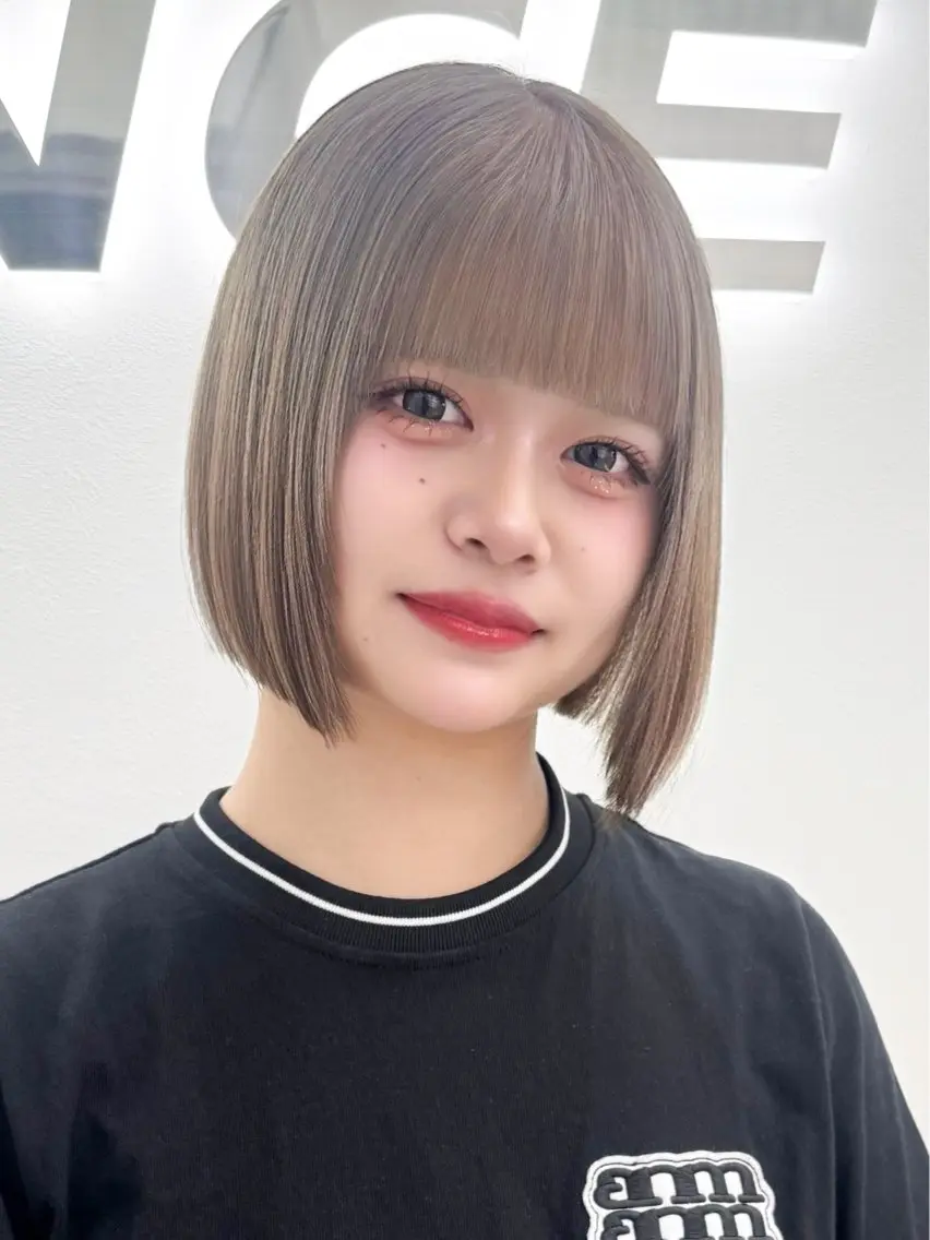 ショート カラー ヘアアレンジ カット トリートメント ヘアセット 縮毛矯正🤍 盛れるボブ/ひかりのヘアスタイル