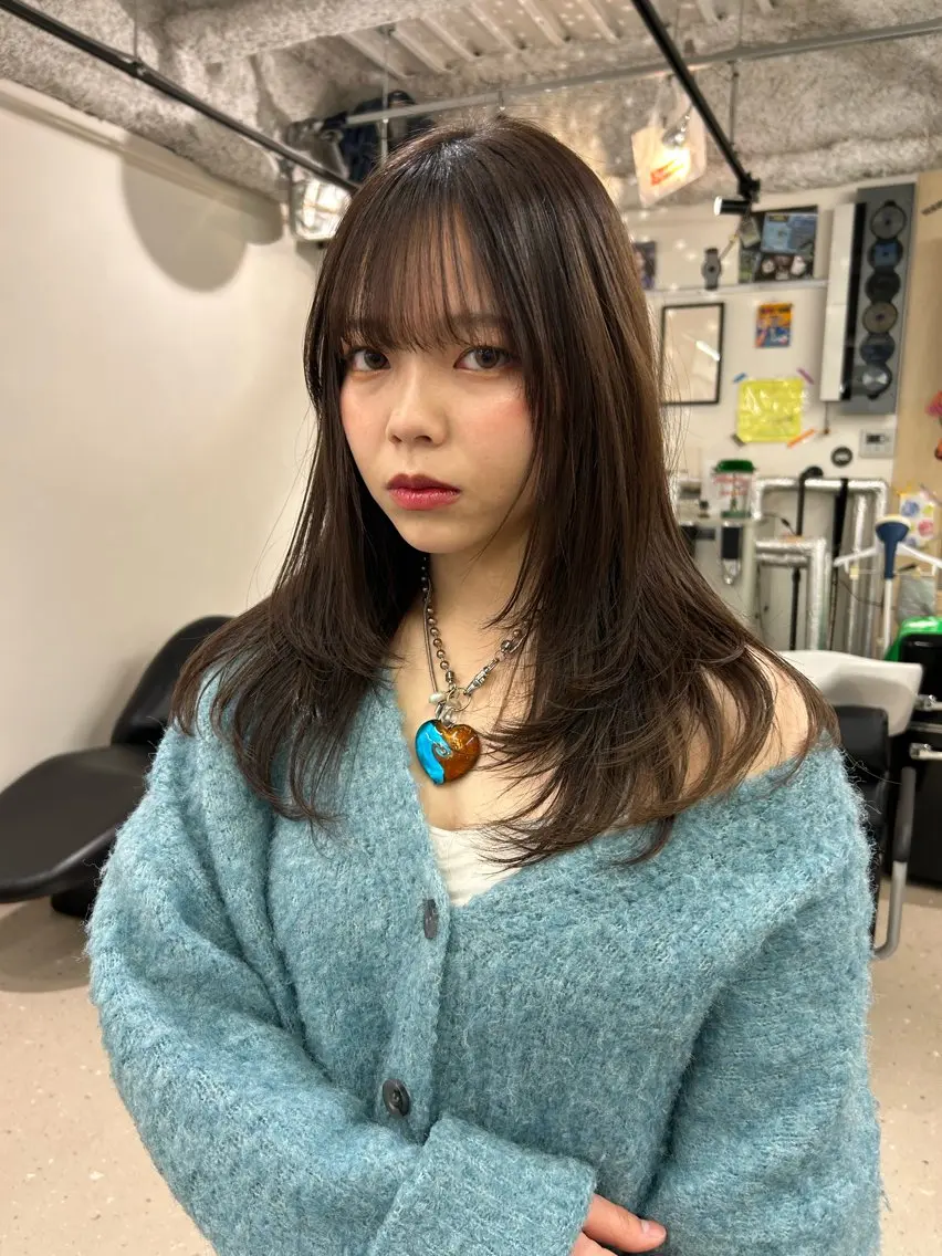 【ロングレイヤーカット➕カラー クーポン🎫】レイヤーカットモデルさん募集してます🩵🩷の写真