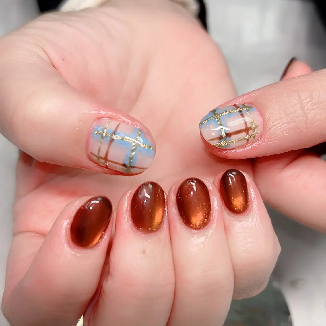 ネイル オーロラネイル ミラーネイル オフィスネイル ワンカラーネイル シンプルネイル ハンドネイル Cute Tips nailのネイルデザイン