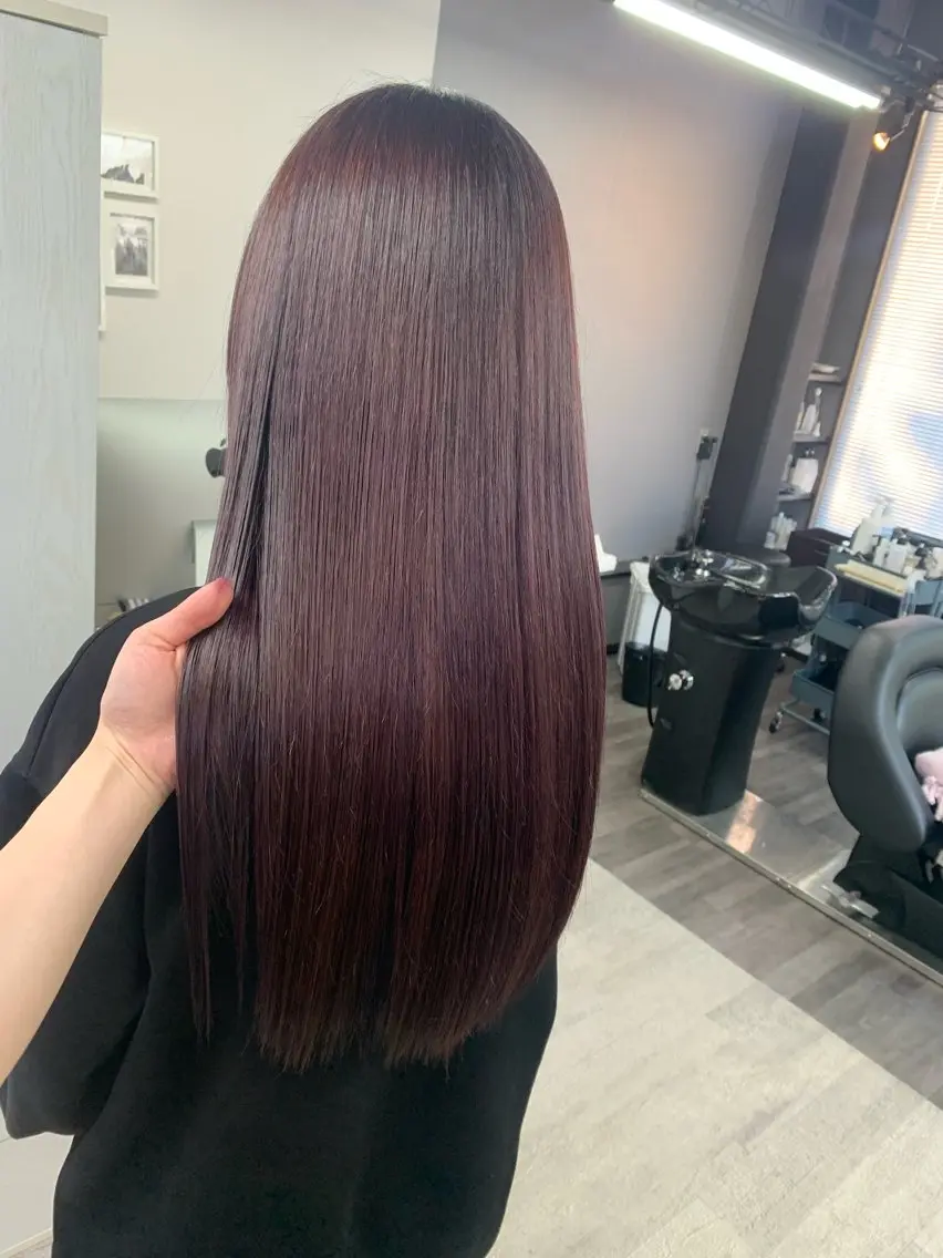 ロング カラー ラベンダーカラー 坂井 水菜美のヘアスタイル