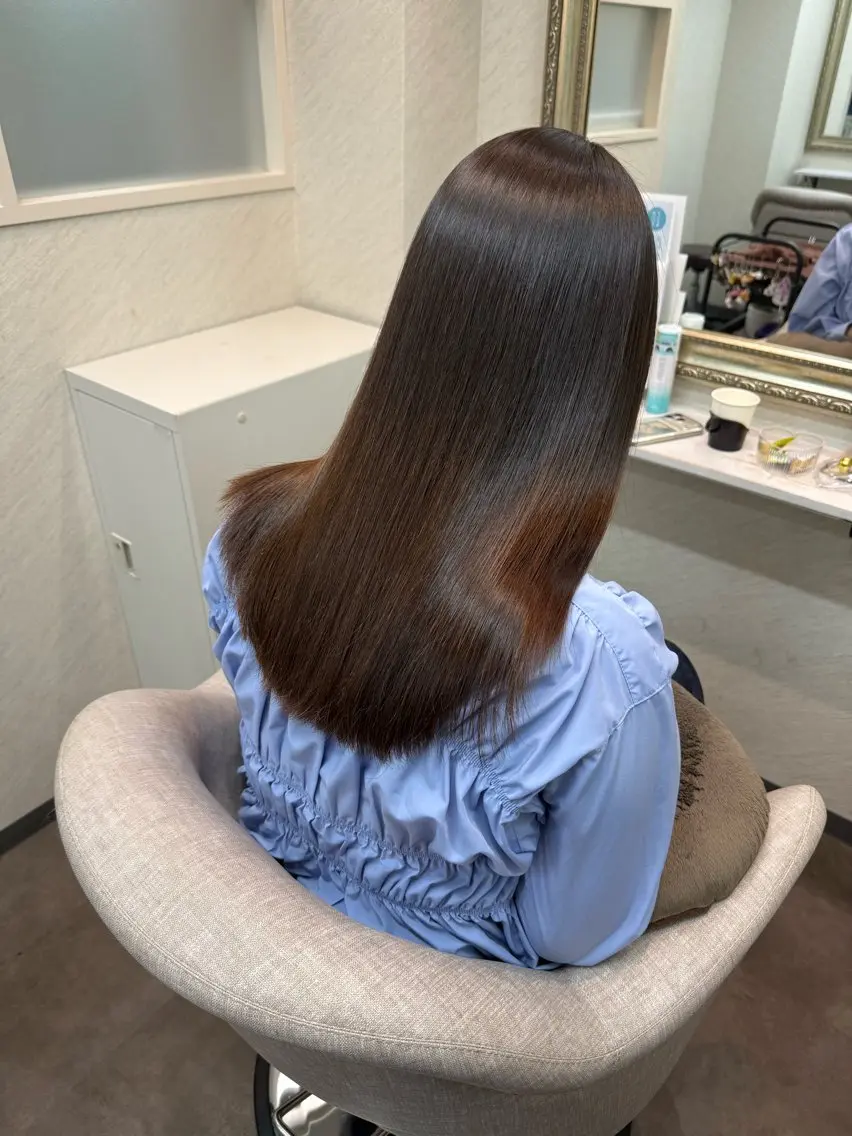 ロング 縮毛矯正 ヘッドスパ 髪質改善/縮毛矯正 アンナ🍊のヘアスタイル