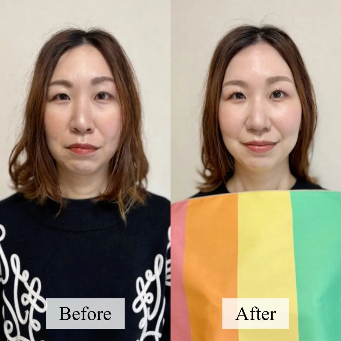 Before/After撮影・SNS掲載可の方|フルメイク+16タイプパーソナルカラー診断の写真