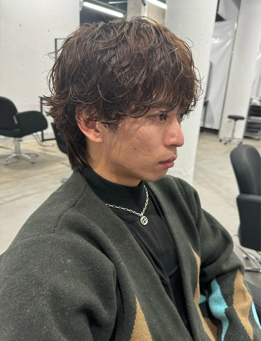 メンズ カット パーマ トリートメント ヘアセット Pia/KIRIA /福岡美容室のヘアスタイル