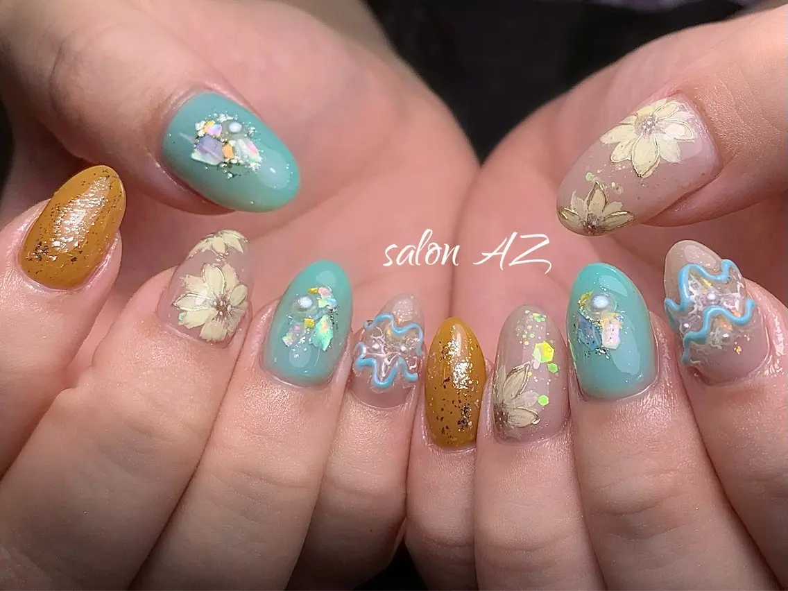 ネイル オフィスネイル ハンドネイル salon AZのネイルデザイン