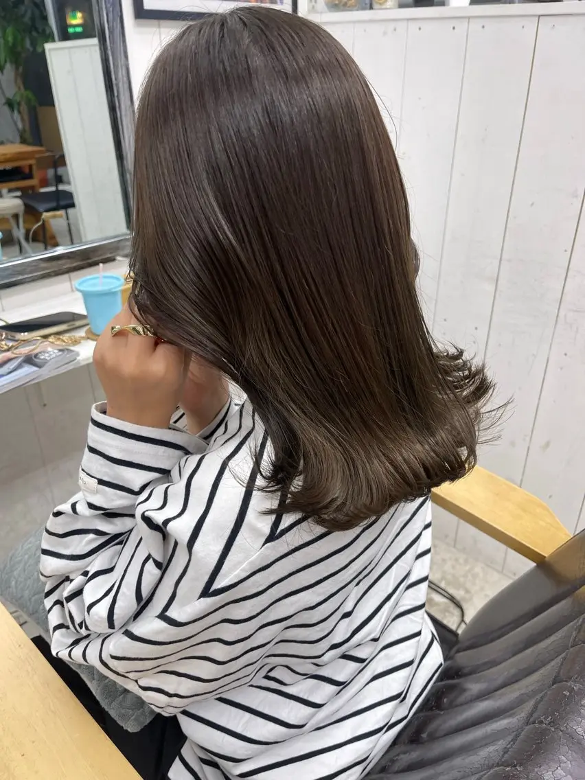 ミディアム カット ヘアカラー 📍葛西りんたろう/ ENVのヘアスタイル