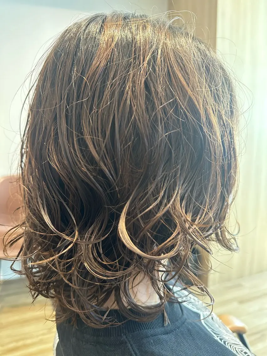 ミディアム パーマ カット パーマ トリートメント ✨✂️Nori ✂️✨のヘアスタイル