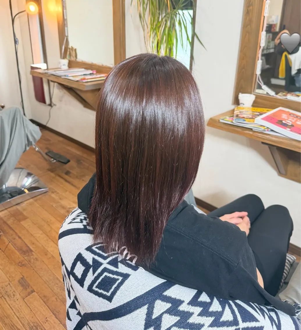 セミロング ヘアカラー トリートメント 陽 菜のヘアスタイル