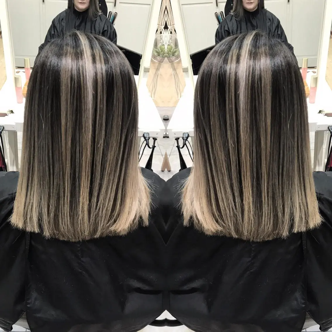 セミロング カラー LUSTRE クロサワのヘアスタイル
