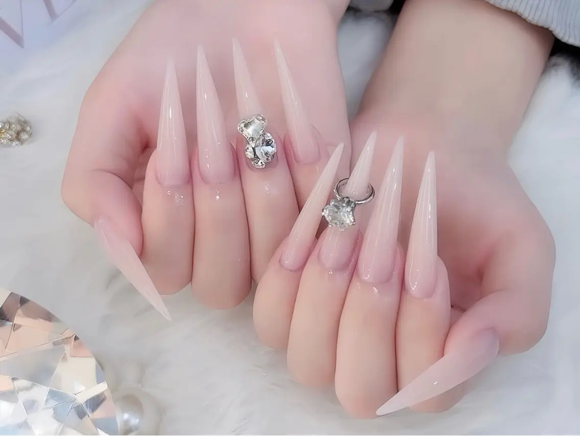 ネイル ブルー ジェルネイル ガーリー グラデーション グリーン ハンドネイル Rin Nail 新大久保店のネイルデザイン