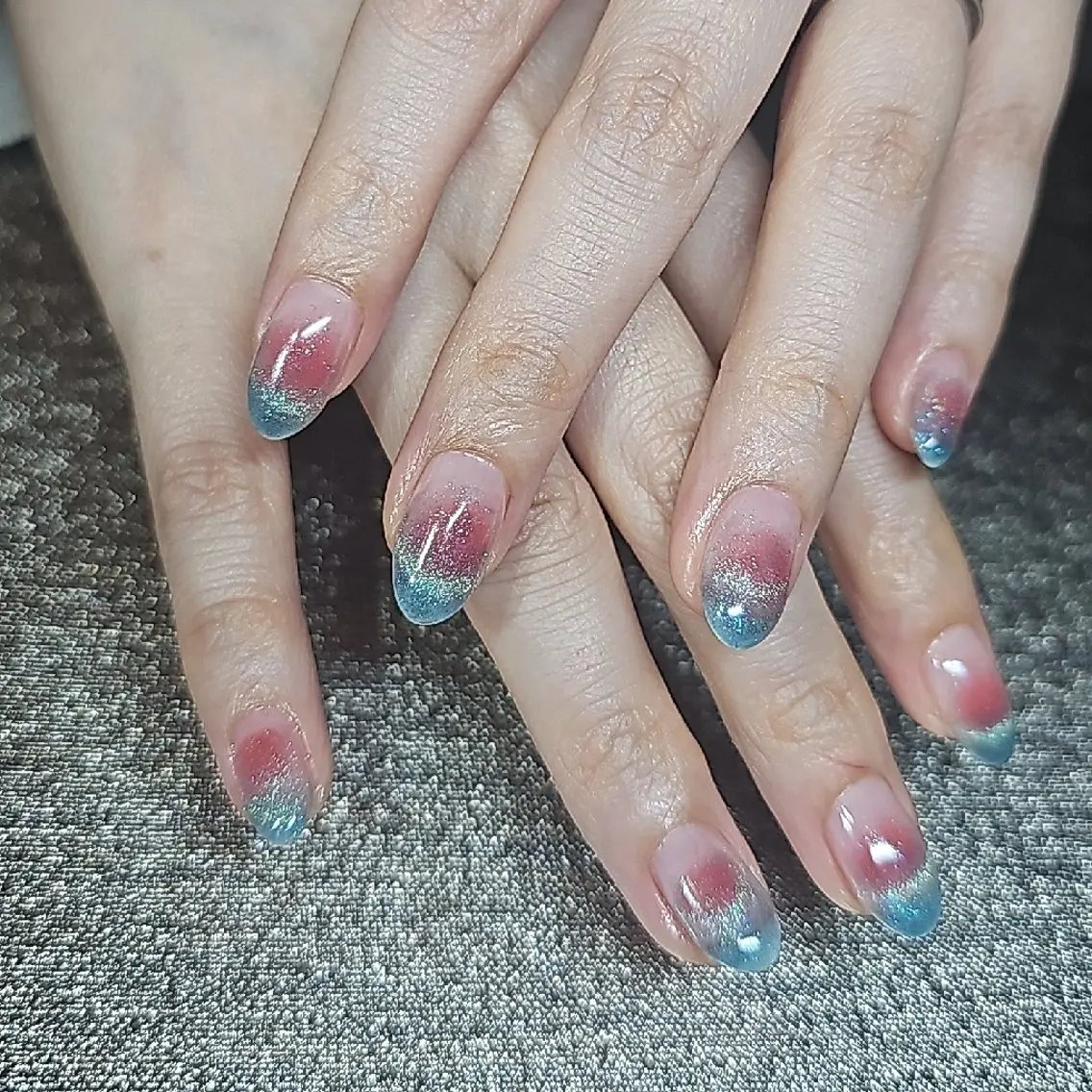 ネイル チークネイル フレンチネイル マグネットネイル salon de  Princessのネイルデザイン