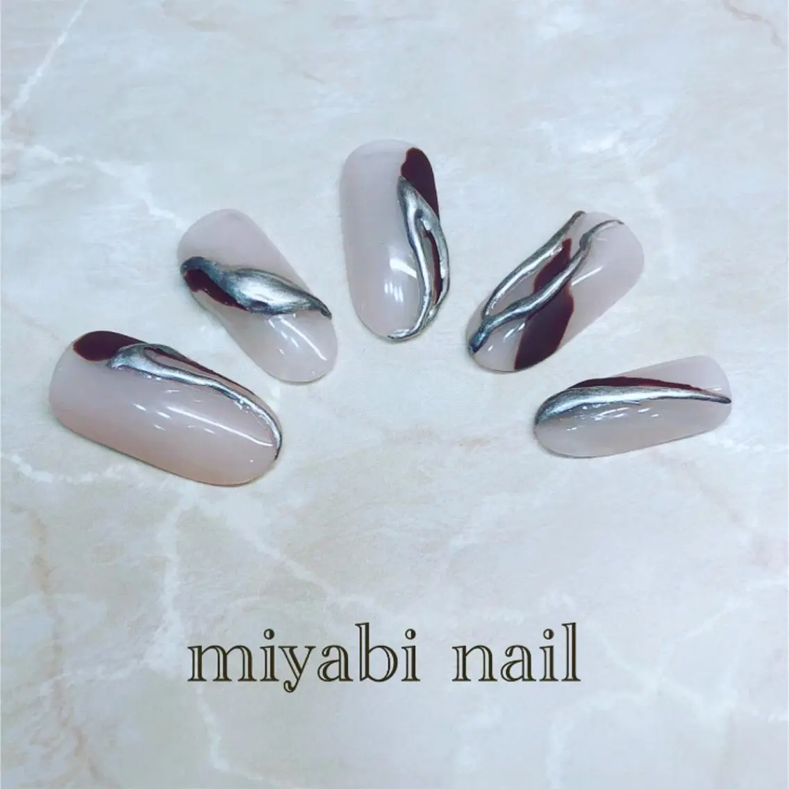 ネイル アートネイル ジェルネイル ニュアンスネイル miyabi nail 桂川駅近くのネイルデザイン